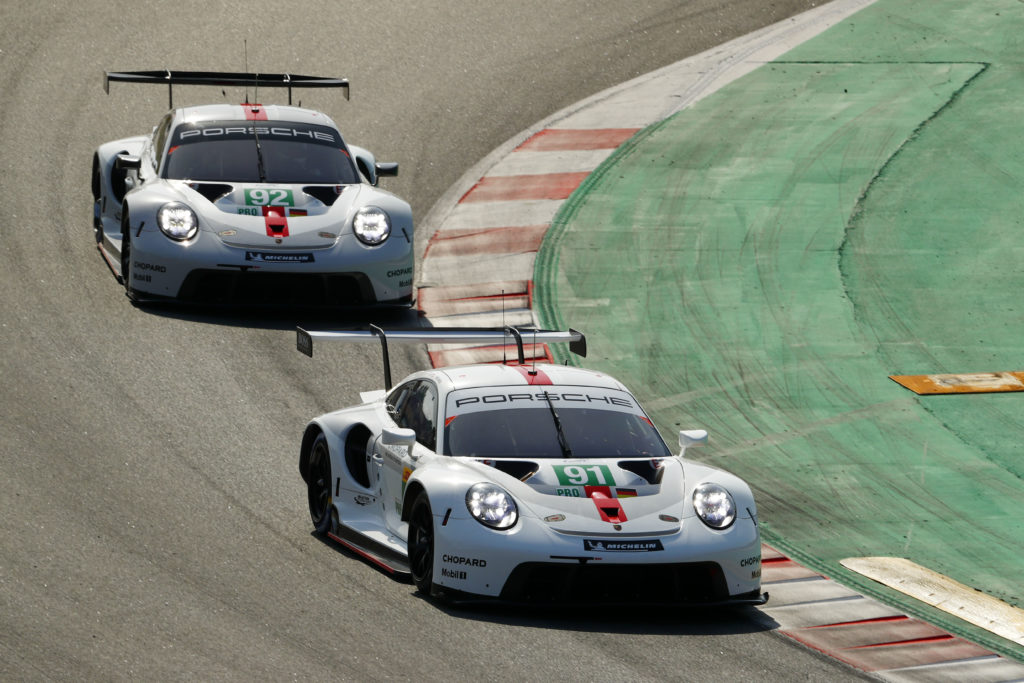 Gianmaria Bruni Richard Lietz Michael Christensen Kevin Estre Porsche 911 RSR FIA WEC Prolog Barcelona