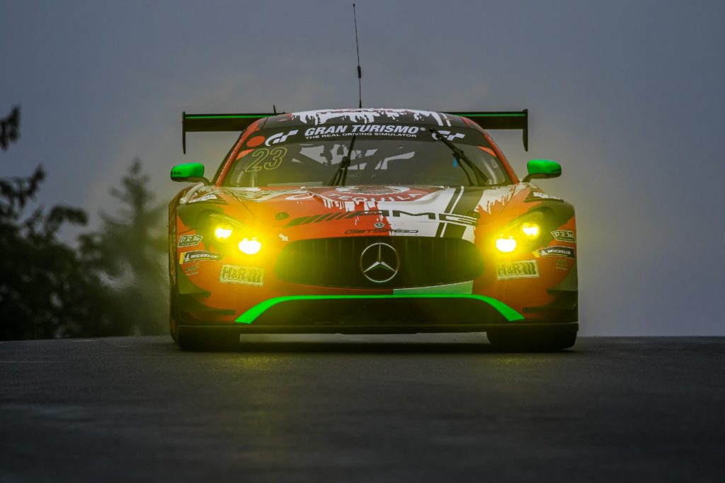 John Shoffner Janine Hill Fabian Schiller GetSpeed Performance Mercedes AMG GT3 VLN
