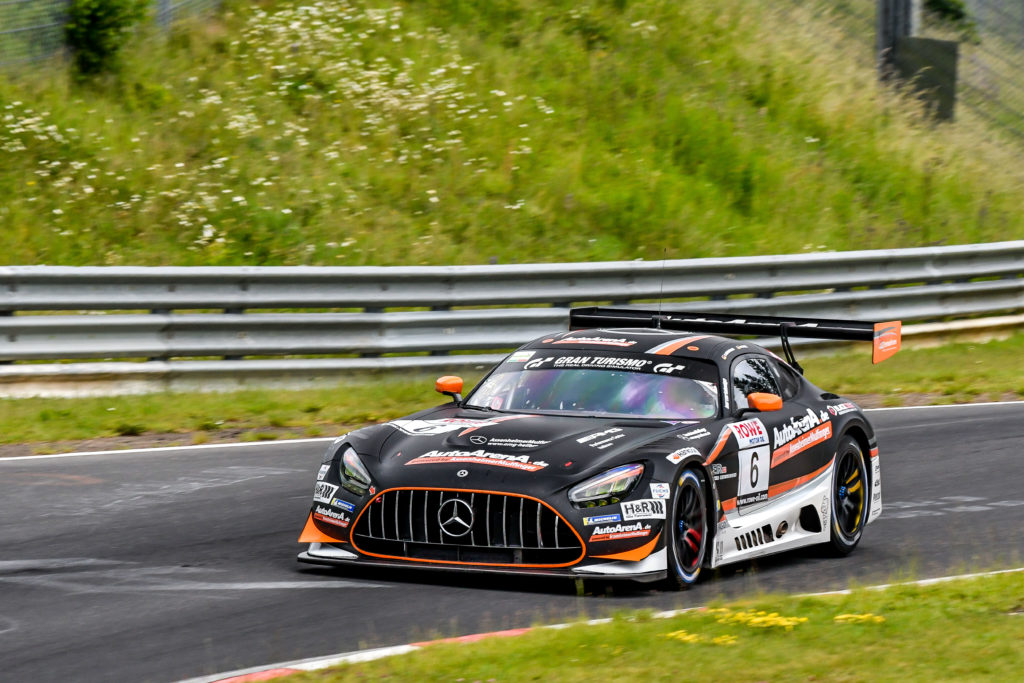 Patrick Assenheimer Maro Engel AutoArenA Motorsport Black Falcon Mercedes AMG GT3 Nürburgring Langstrecken-Serie Nürburgring-Nordschleife