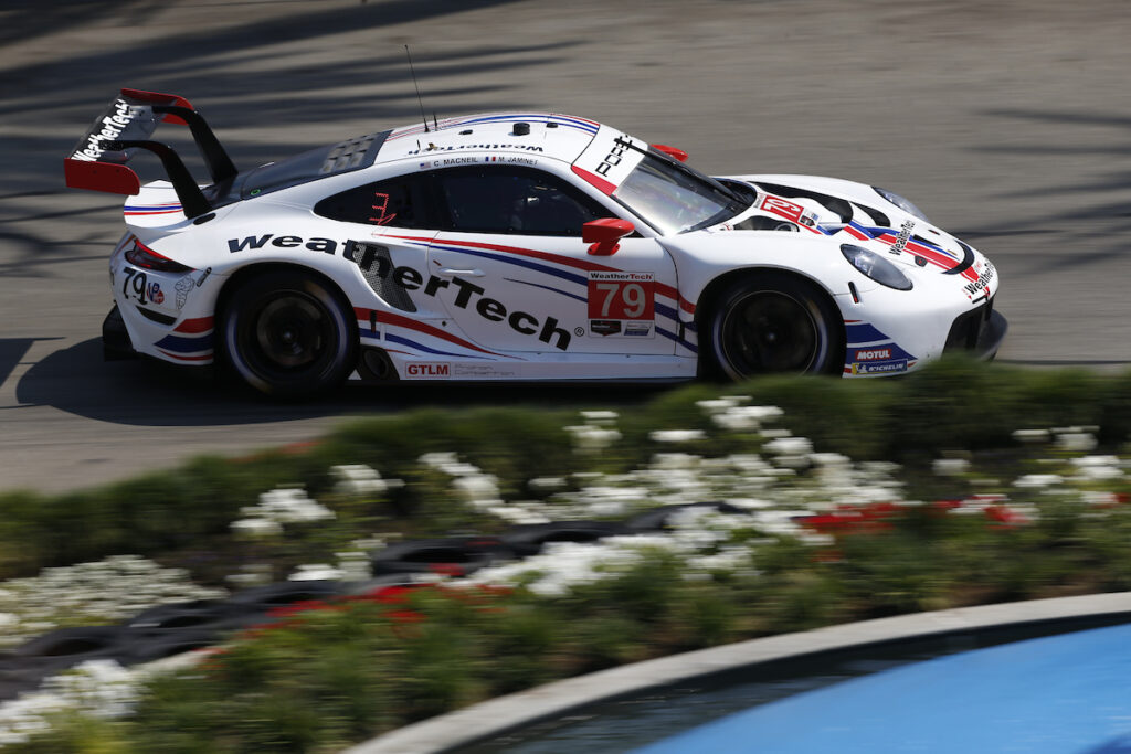Cooper MacNeil Mathieu Jaminet WeatherTech Racing Porsche 911 RSR IMSA WeatherTech SportsCar Championship Long Beach