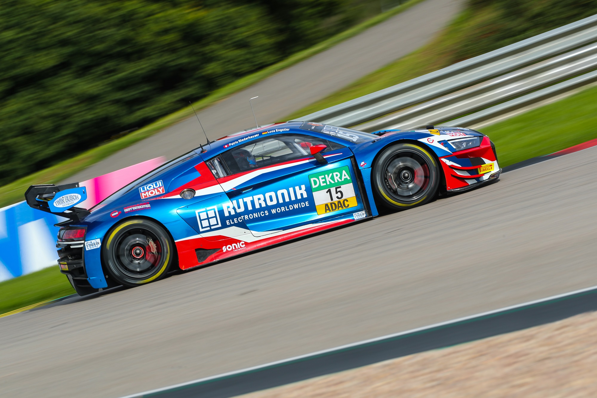 Luca Engstler Patric Niederhauser Rutronik Racing Audi R8 LMS GT3 ADAC GT Masters Sachsenring
