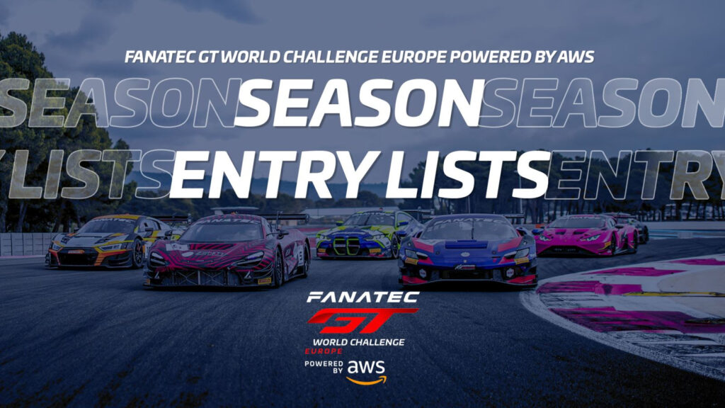 GT World Challenge Europe präsentiert EntryList