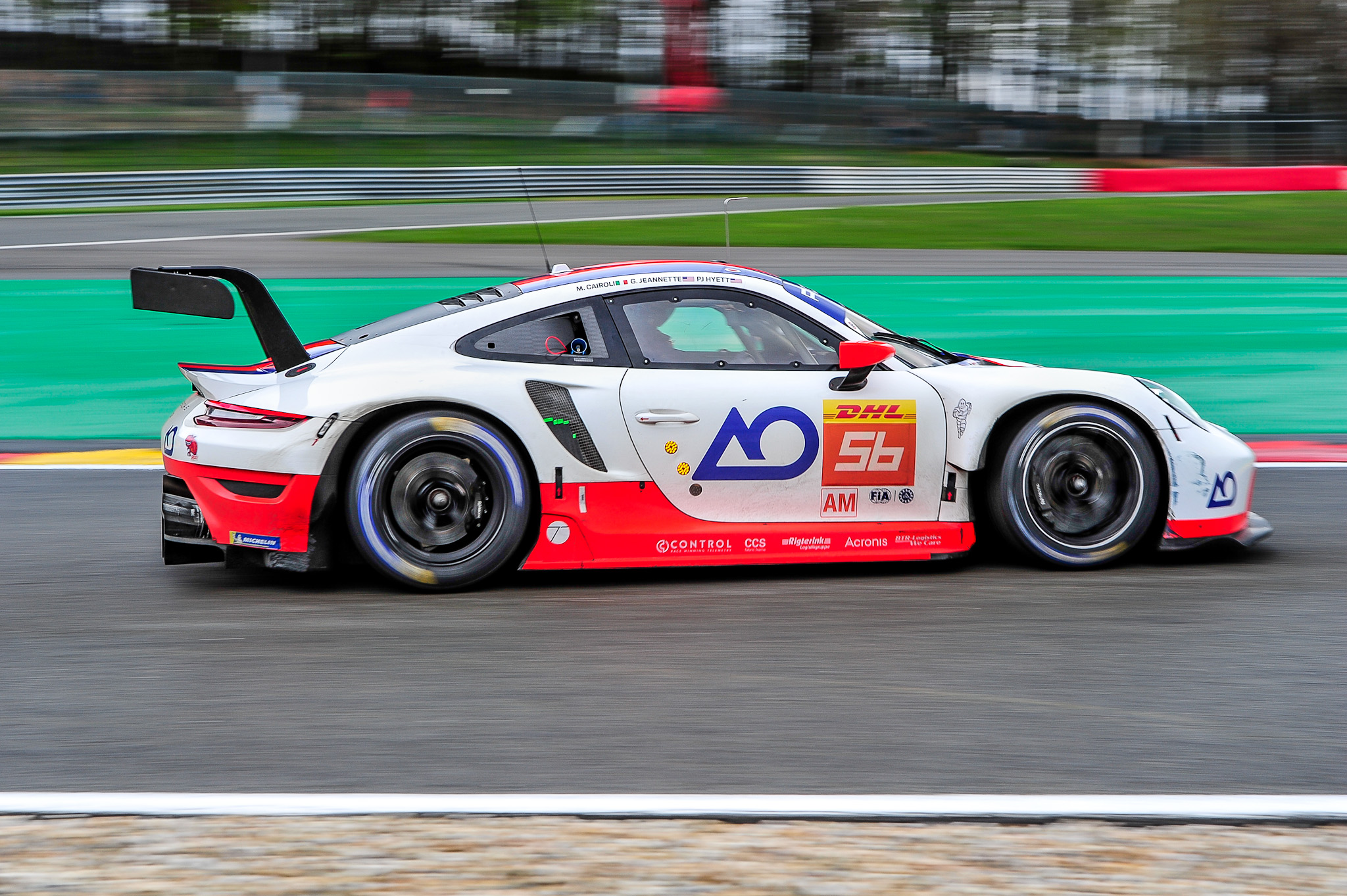 Matteo Cairoli PJ Hyett Gunnar Jeanette Project 1 Porsche 911 RSR FIA WEC Spa