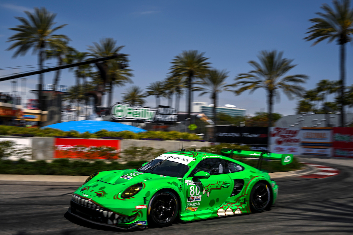 PJ Hyett Sebastian Priaulx AO Racing Porsche 911 GT3 R IMSA WeatherTech SportsCar Championship Long Beach