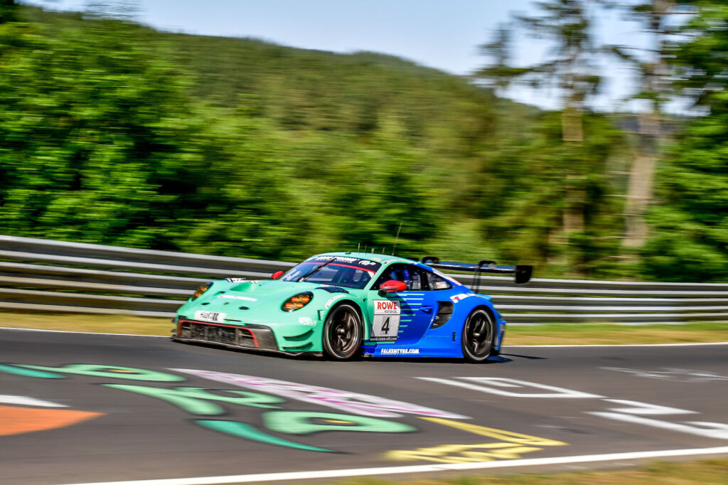 Dennis Fetzer Martin Ragginger Falken Motorsports Porsche 911 GT3 R Nürburgring Langstrecken-Serie Nürburgring Nordschleife