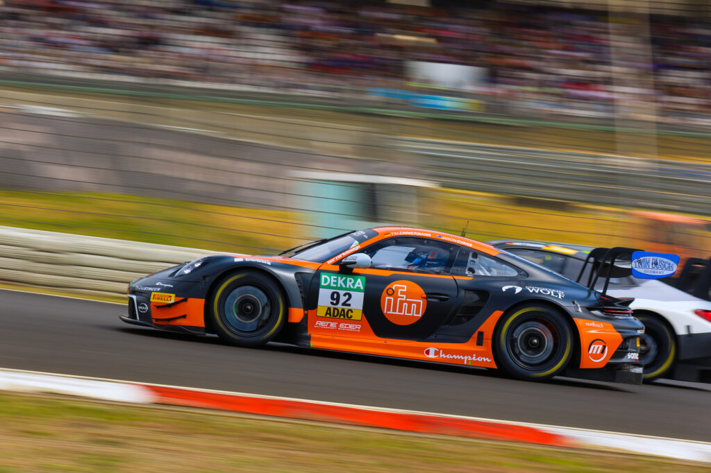 Tim Zimmermann Jaxon Evans Huber Racing Porsche 911 GT3 R ADAC GT Masters Nürburgring