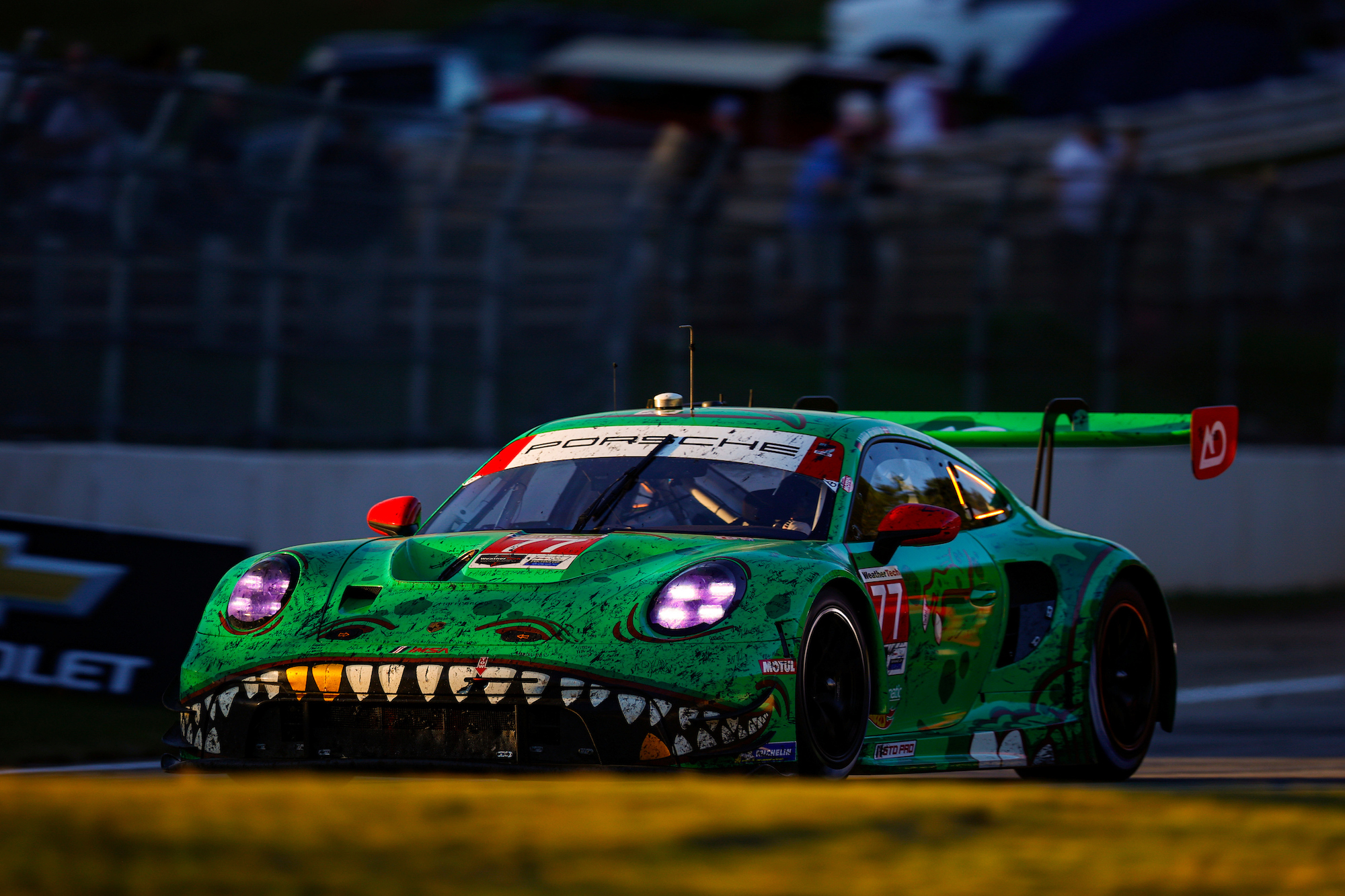 Julien Andlauer Michael Christensen Laurin Heinrich AO Racing Porsche 911 GT3 R IMSA WeatherTech SportsCar Championship Petit Le Mans