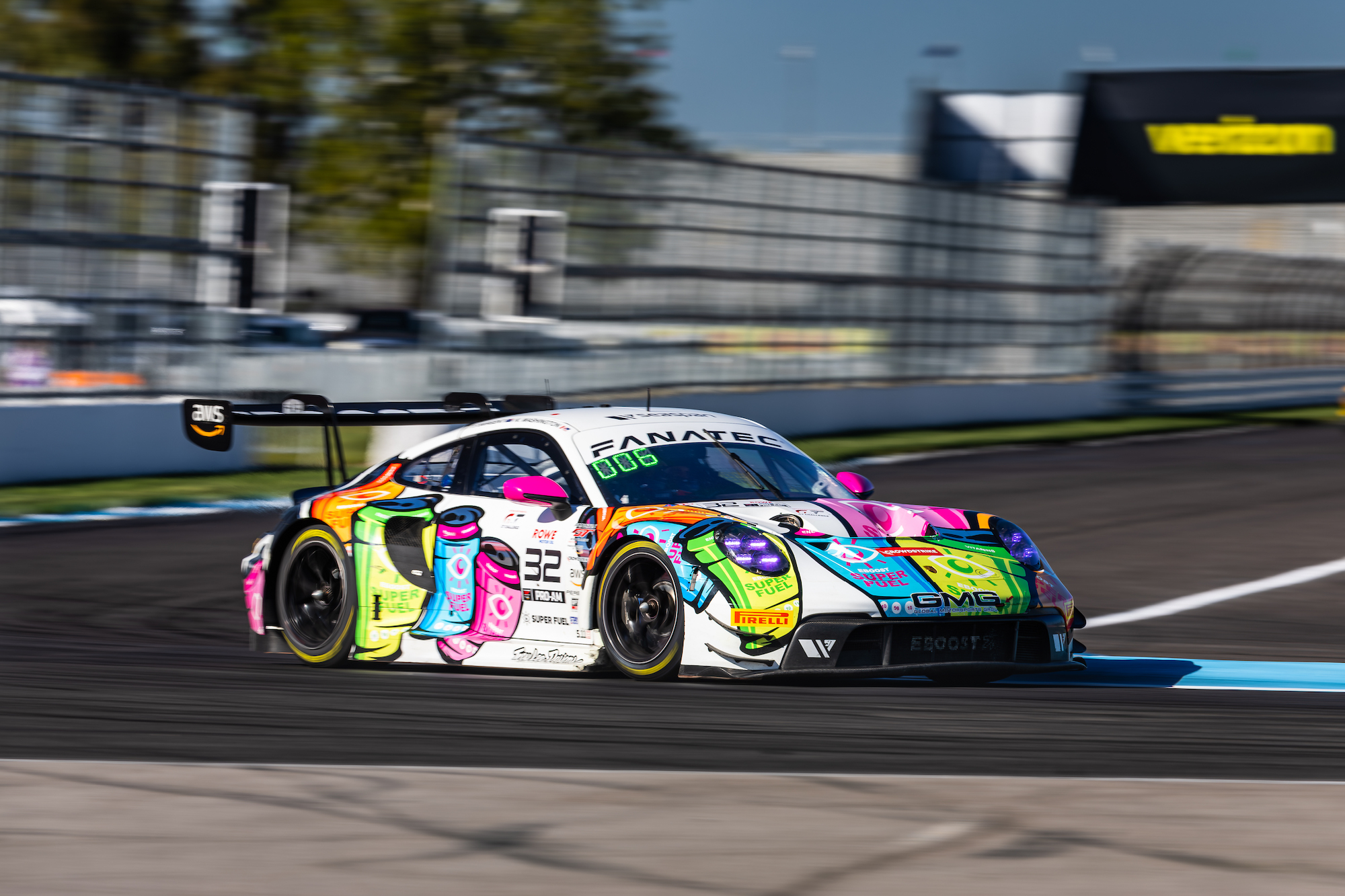 Kyle Washington Tom Sargent Ayhancan Güven GMG Racing Porsche 911 GT3 R Intercontinental GT Challenge Indianapolis