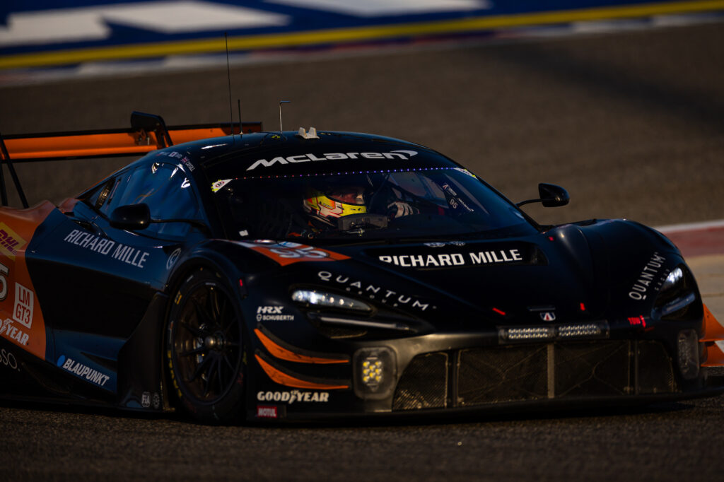 Marino Sato Nico Pino Josh Caygill United Autosports McLaren 720S GT3 FIA WEC Bahrain