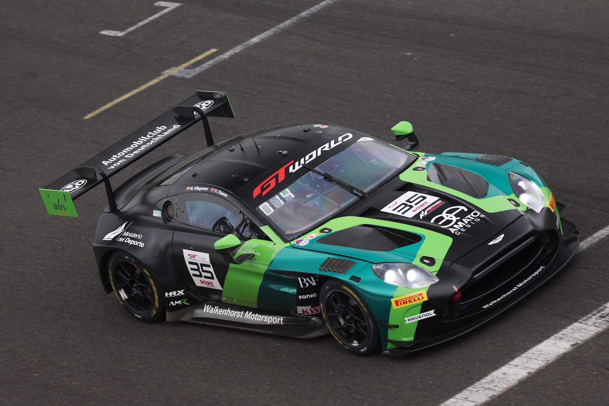 Henrique Chaves Mateo Villagomez Walkenhorst Motorsport Aston Martin Vantage GT3 GT World Challenge Europe Brands Hatch