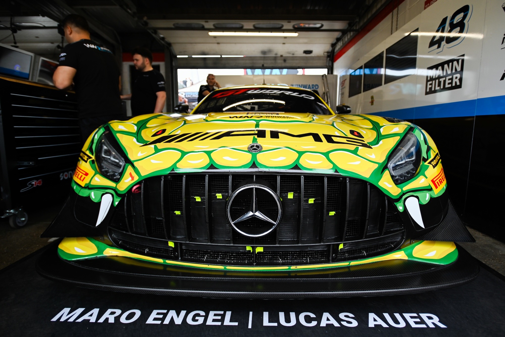 Maro Engel Lucas Auer WINWARD Racing Mercedes-AMG GT3 GT World Challenge Europe Brands Hatch